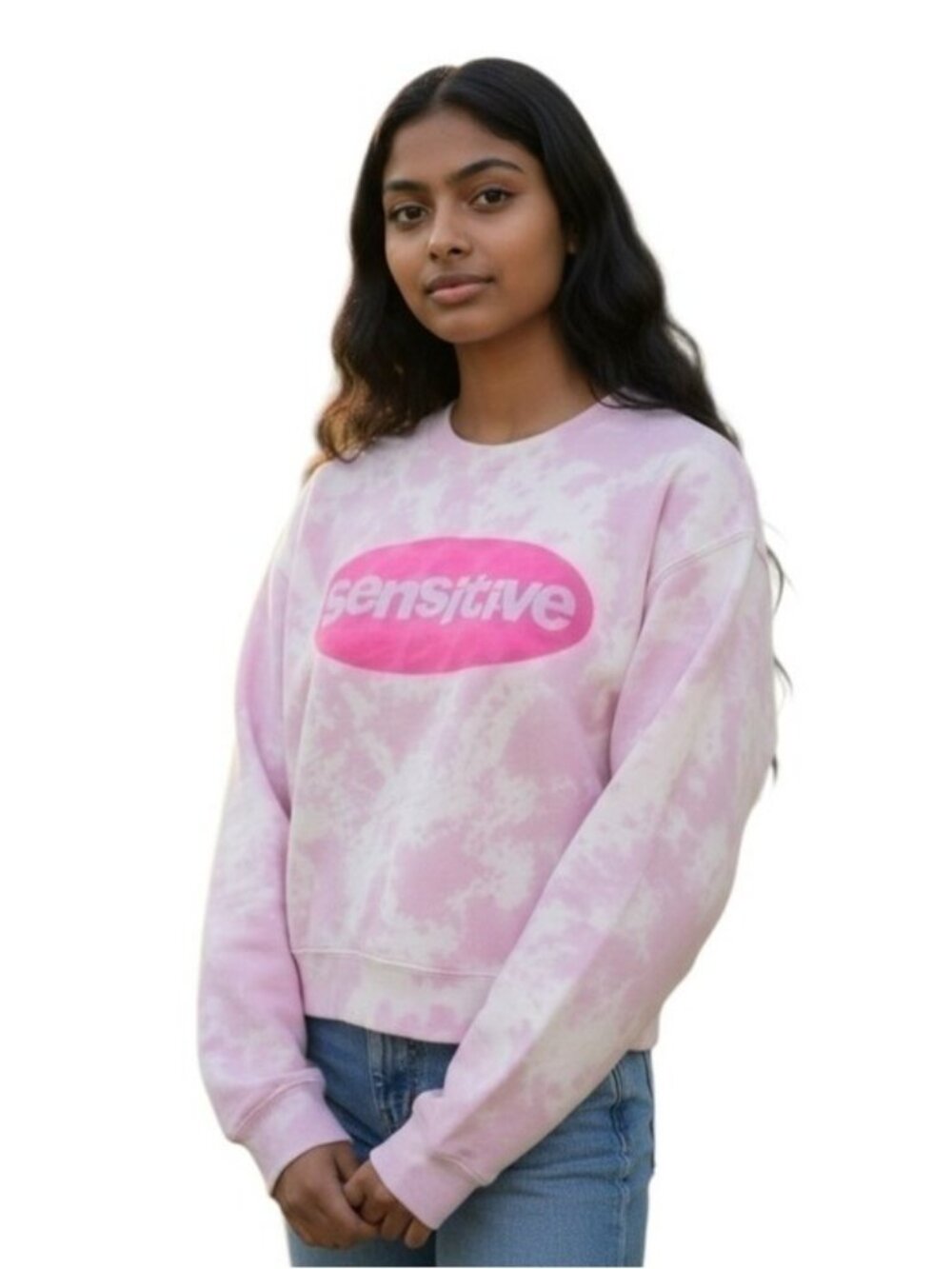 BSR By -BSR By Samii Ryan Sensitive Tie Dye Sweatshirt In Pink Size XL